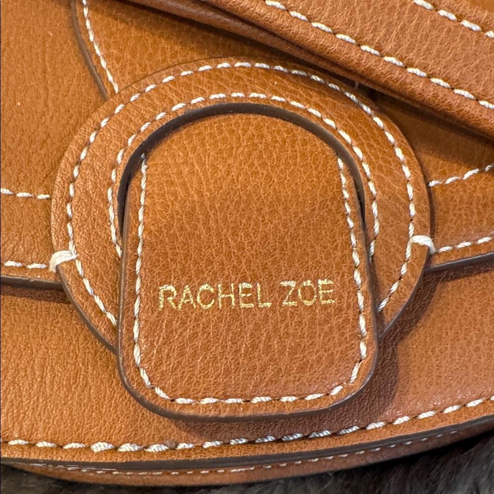 PRICE FIRM Rachel Zoe Chic Brown Faux Leather Crossbody/Belt Bag - Picture 10 of 10